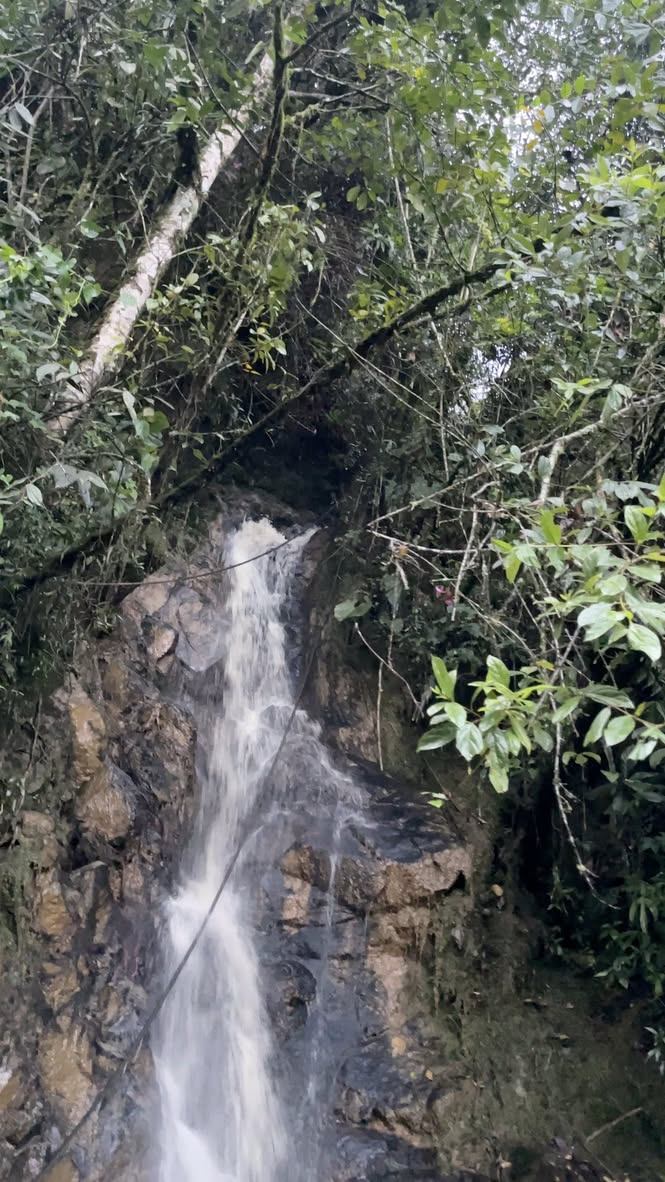 A hidden waterfall in the countryside